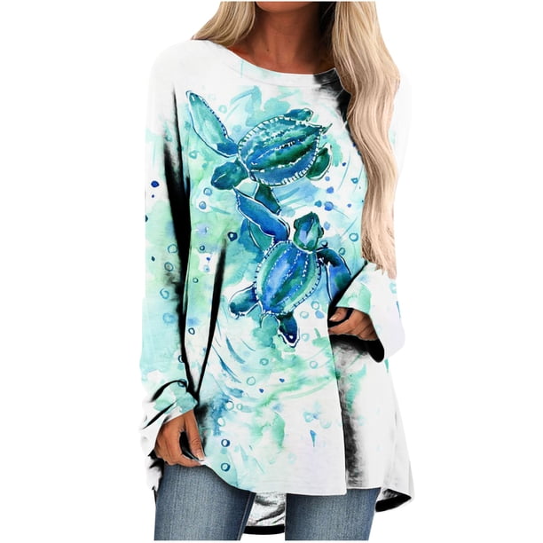 Tops de mujer Invierno Estampado de animales Botón Sudadera Pullover Tops Fridja hkj1990