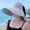 grey, variant on Women's Summer Hat for The Sun Wide Brim UV Neck Protection Solar Beach Bucket Hats Foldable Ponytail Travel Panama Caps Female