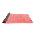 thumbnail image 2 of Ahgly Company Indoor Round Solid Red Modern Area Rugs, 5' Round, 2 of 4