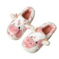 thumbnail image 7 of QQAMB Cartoon Cow Cotton Slippers,Cute Cozy Fuzzy Animal Slippers For Women Men,Winter Warm Plush Comfy Indoor Outdoor Slippers, 7 of 7