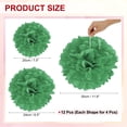 thumbnail image 2 of 8" 10" 12" Tissue Paper Pom Poms, 12PCS Pom Poms Paper Flowers Ball Tissue Paper Flowers Assorted Size for Wedding Bridal Shower Birthday Party Backdrop Decoration, Dark Green, 2 of 6