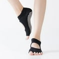 thumbnail image 2 of LNGOOR Yoga Toe Garter Grip Pilates Ladies Toeless Socks for Pilates Barre Fitness Non-Slip Socks, 2 of 7