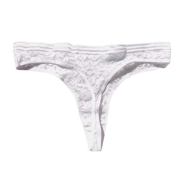 Culottes Chaudes pour Femmes en Dentelle à Travers Ajourées en Coton Taille Basse String en Dentelle
