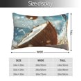 thumbnail image 2 of Fotbe Fresh Coconut Splash Funda de Almohada Decorativa Estilo Occidental, Lujo en Algodón, Fundas para Almohadas King, Cojín Estampado para Decoración del Hogar-14"x20", 2 of 6