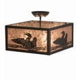 thumbnail image 7 of Meyda Tiffany 166367 Loon 3 Light 20" Wide Semi-Flush Square Ceiling Fixture - Bronze, 7 of 7