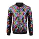 thumbnail image 5 of Chaqueta con lentejuelas INSPIRE CHIC para hombre, con cremallera, de mangas largas, estilo disco, brillante, bomber, tamaño M, multicolor, 5 of 6
