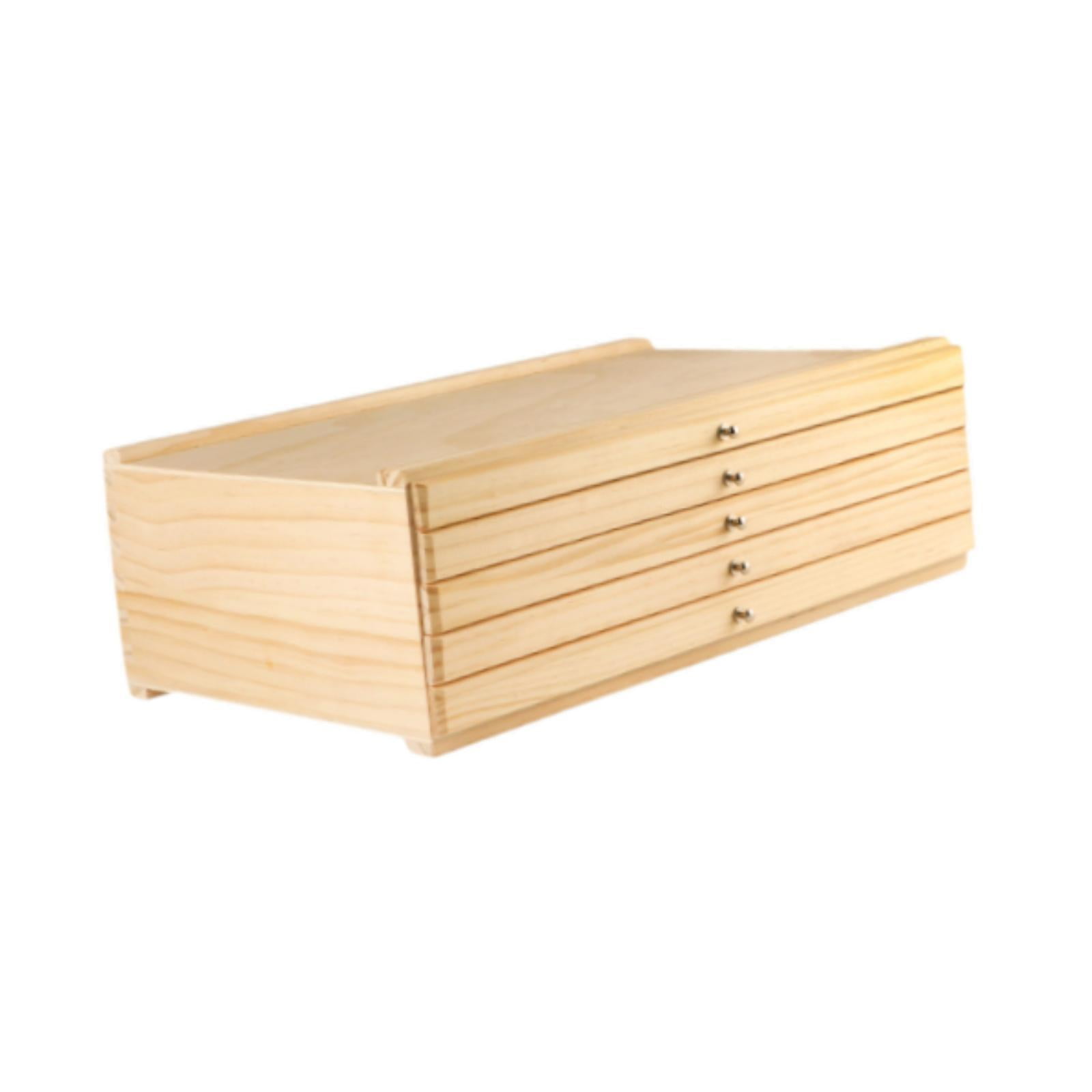 S SERENABLE Artist Supply Storage Box Organizer Five Drawers Portable Travel Sturdy Art Storage Box Container for Markers Brushes Erasers
