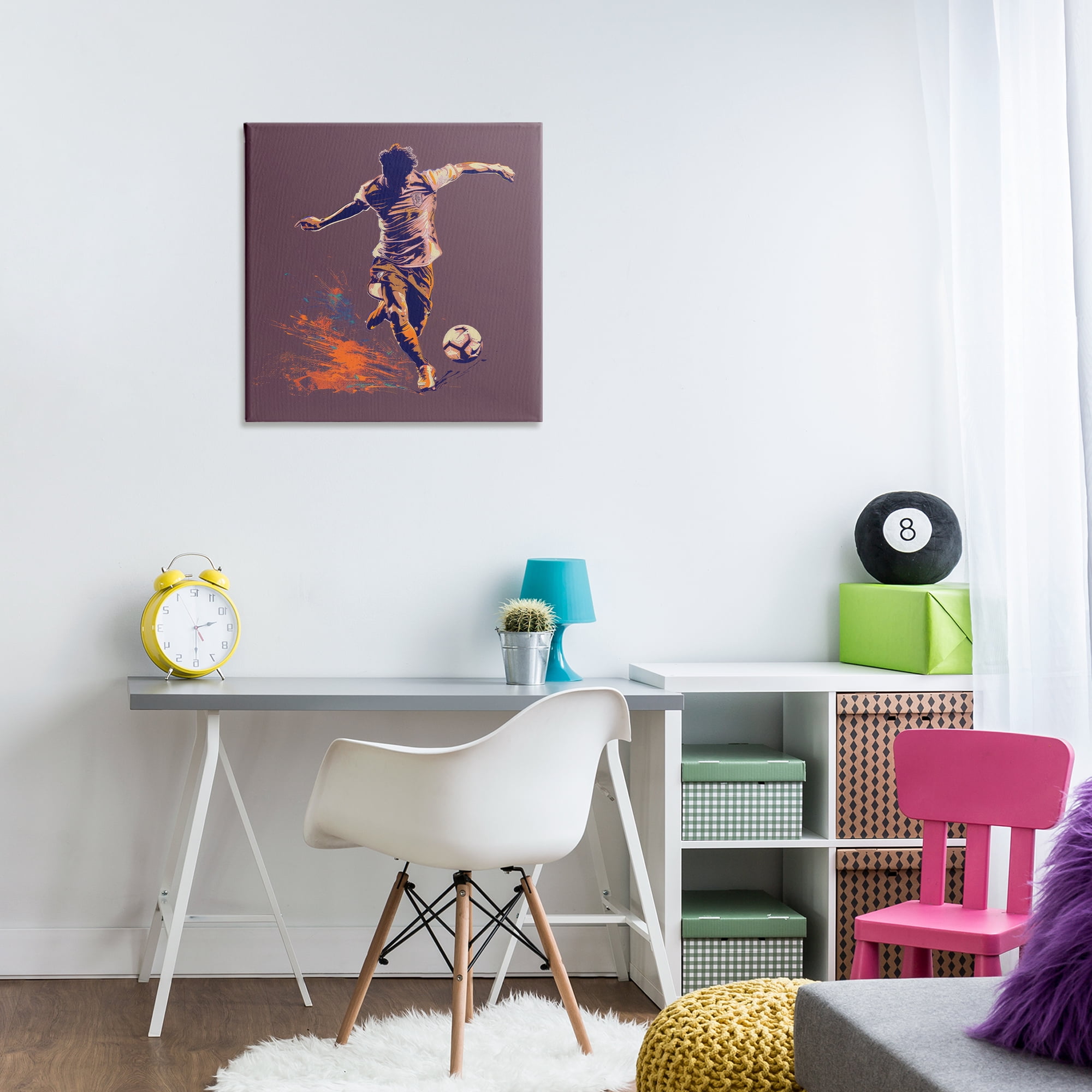 Stupell Industries Winning Goal Abstract Athlete Sports Painting Wrapped Canvas Art Print Wall Art, 24 x 24