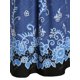 thumbnail image 4 of Más el tamaño de panel de encaje floral camiseta impresa Rosegal  Mangas largas de talla grande, 4 of 5