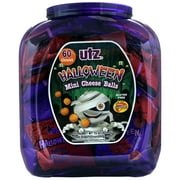 Utz Halloween Mini Cheddar Cheese Ball Barrel, 60 Ct, 0.25 oz