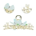 thumbnail image 4 of Unique Bargains 1 Pc Grace Butterfly Hair Clips for Home Gold Tone Blue, 4 of 5