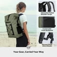 thumbnail image 3 of Mochila STOVER Waterproof 55L, bolsa seca flotante, verde, 3 of 9