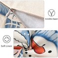thumbnail image 6 of Christmas Throw Pillow Covers 18 x 18 Inch Set of 4, Winter Snowman Pillowcases Snowflake Xmas Tree Winter Holiday Cushion Case Decoration for Sofa Couch, 6 of 6