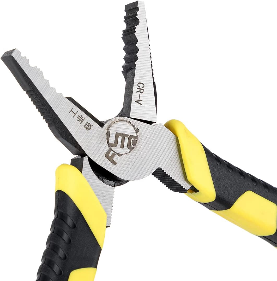 8 inch Linesman Pliers Combination Plier with Wire Cutters,Chrome Vanadium Steel Forged