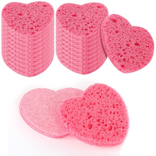 Esponjas faciales comprimidas de celulosa natural WLLHYF (20 unidades)