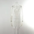 thumbnail image 5 of Danhjin White Crochet Swimsuit Coverups for Women Hollow out Casual Beachwear Summer Bikinis Beach Sun Bathing Swiming Cover up Sleeveless Halters Dress, 5 of 9