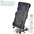 thumbnail image 5 of For Motorola Moto G Play 4G 2024 Case, Takfox Heavy Duty Rugged Defender Full Body Protection Phone Case Cover with Swivel Belt Clip Holster & Built in Screen Protector - Black, 5 of 7