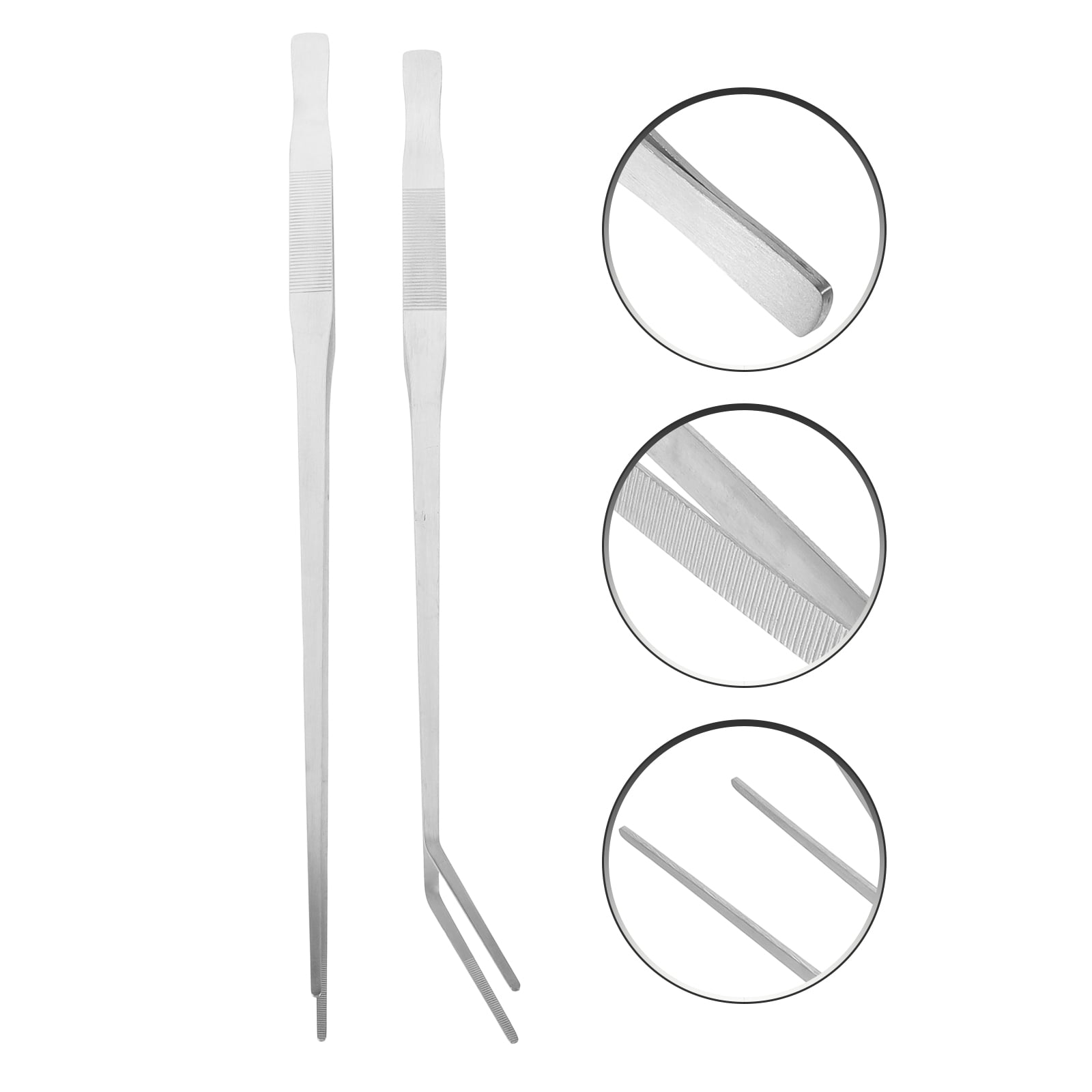 RENACLIPY 2-Pack Stainless Steel Tongs for Pet Feeding and Animal Food Handling and Easy to Use