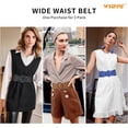 thumbnail image 2 of 3 Pack 4 Pack Women Wide Elastic Waist Belt Vintage Stretchy Belt Waistband for Ladies Dresses, 2 of 6