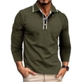 thumbnail image 1 of pstuiky camisetas de manga larga para hombre, Cárdigan informal de manga larga con botones y bolsillo para hombre top de hombre m, 1 of 7