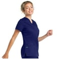 thumbnail image 3 of Landau ProFlex Tailored Fit Comfort Stretch 3-Pocket Scrub Top for Women 4160, 3 of 5