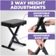 thumbnail image 5 of Banco para piano Liquid Stands, plegables y ajustables, estilo X, color negro, 5 of 7