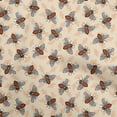 thumbnail image 1 of oneOone Polyester Lycra Tan Fabric Floral & Bee Sewing Craft Projects Fabric Prints By Yard 56 Inch Wide, 1 of 5