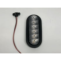 One Red 6 LED 6" Oval With Clear Lens Stop Turn Tail Light Truck Trailer Bus RV