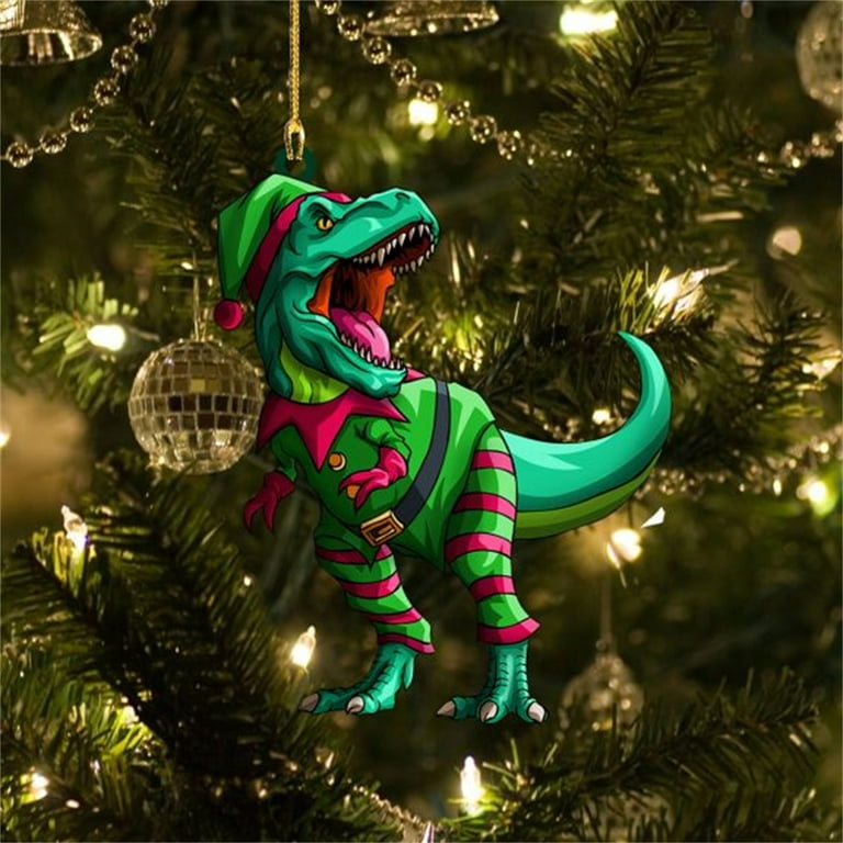 Christmas Tree Decorations Ornaments Dinosaur 26 Letter Cartoon Xmas  Hanging Decoration Ornament Winter Fancy Gifts Indoor Outdoor for Christmas  Tree