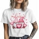 thumbnail image 4 of Camisetas informales de manga corta con diseño de gnomo y corazón rosa para hombre, para el Día de San Valentín, 4 of 8