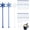 White and blue, variant on 30Pcs Halloween Swizzle Sticks, 7 Inch Ghost Drink Cocktail Stirrers Reusable Stir Sticks for Halloween Summerween Party Supplies Milk Tea Table Decoration Bar Home