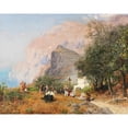 thumbnail image 2 of Carl Wuttke 18x15 Gold Ornate Wood Frame and Double Matted Museum Art Print Titled - Procession on Capri (1893), 2 of 4