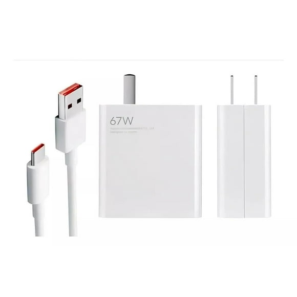 Cargador Xiaomi MDY-12-ES 67w Para Mi 11 Pro/ultra + Cable C Color Blanco