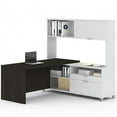thumbnail image 3 of Bestar 120882-32 Pro-Linea L-Desk with Hutch - White & Deep Grey - 71.10 x 68.80 x 71.10 in., 3 of 6
