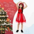 thumbnail image 2 of Girls Elf Dress Girls Christmas Dress Girls Short Sleeve Dresses Christmas Outfits for Girls Party Outfit 7-8 Years, 2 of 7