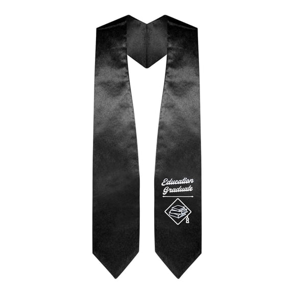 Endea Graduation Black Education Graduate Stole/Sash with Classic Tips