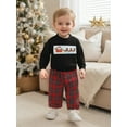 thumbnail image 4 of BemeyourBBs Toddler Boy Christmas Outfit Santa Long Sleeve Sweatshirt Plaid Pants, 4 of 8