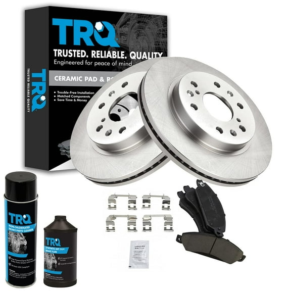 TRQ Front Premium Ceramic Disc Brake Pad & Rotor Kit w/Chemicals for Chevy GMC BKA15785 Fits select: 2005-2007 CHEVROLET SILVERADO, 2007 CHEVROLET TAHOE