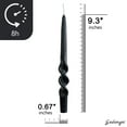 thumbnail image 7 of FCMSHAMD 9.3" Spiral Dripless Taper Candles Wedding Festive Dinner Candles Unscented Pillar Candles, Black Pack of 2, 7 of 7