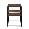 thumbnail image 2 of Pemberly Row Table d'Appoint Contemporaine en Métal et Bois 16 Pouces - Noyer Foncé, 2 of 5