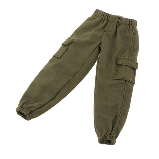 1/12 pantalones de figura masculina, 1/12 pantalones de muñeca masculina, pantalones de figura masculina para figuras de muñecas de 6 pulgadas Verde Hugo Figura Pantalones