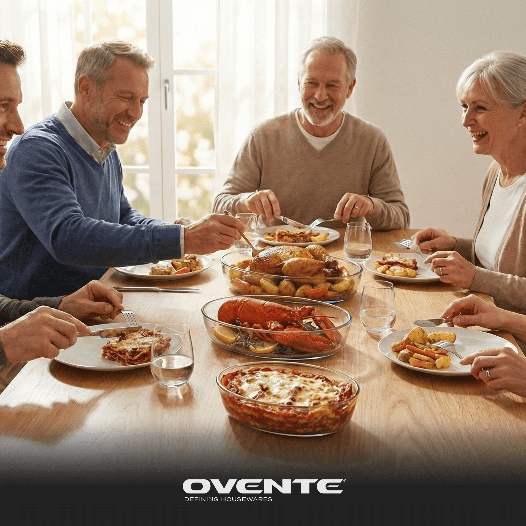 OVENTE Glass Baking Dish Set, 3-Piece Value Pack Oval Bakeware 0.7L/1.6L/2.4L, Oven, Microwave & Dishwasher Safe, Perfect for Lasagna Casserole, Deserts, Food Prep, Serving & Reheating, Clear GBD33