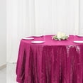 thumbnail image 3 of BalsaCircle 120" Sequin Round Tablecloth Fuchsia, 3 of 8