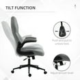 thumbnail image 4 of Gaming Chair with Flip Up Arm, High Back Desk Computer Chair, Gamer Chair with Adjustable Height and Swivel Wheel , Light Gray, 4 of 6