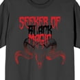 thumbnail image 2 of Halloween Gradient Goat Skull Seeker Of Black Magic Men's Charcoal Graphic Tee-3XL, 2 of 4