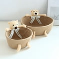 thumbnail image 6 of SDFGTstore Adorable Cotton Rope Hand Knitted Storage Container for Various Household Goods, 6 of 21