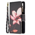 thumbnail image 5 of Nalacover for Samsung Galaxy A54 5G Zipper Wallet Case with Card Slots Holder, Floral Flower Pattern PU Leather Flip Cover for Women Girls, Wrist Strap Kickstand Magnetic Clasp Case,Lotus, 5 of 7