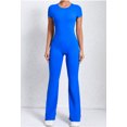 thumbnail image 2 of SKQIT Flare Workout Jumpsuits for Women One Piece Short Sleeves Scrunch Butt Lifting Gym Bodysuit Sexy Backless Yoga Outfits, 2 of 7