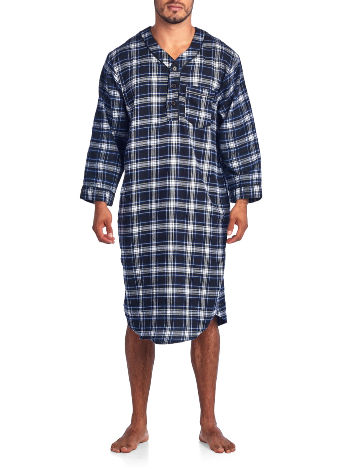 Color : Blue, Size : XL HYXSHOP Sleep Sets Pajamas Mens Autumn and Winter Coral Velvet Long Robe Casual Plaid Bathrobe Flannel Home Service