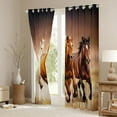 thumbnail image 3 of Manfei Brown Racing Horse Blackout Curtains Set of 2 (52x84 Each) for Adult, Rustic Farmhouse Animal Window Curtains, Southwestern Curtains and Drapes, Window Curtains Decor, 3 of 6